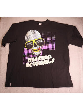 Miskeen Originals Black Shirt 4XL Skull Rhinestone y2k vtg